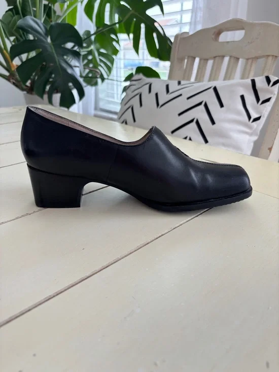 Strictly Comfort Casual Slip On Loafers Women’s 7 M Black Leather - Picture 8 of 15